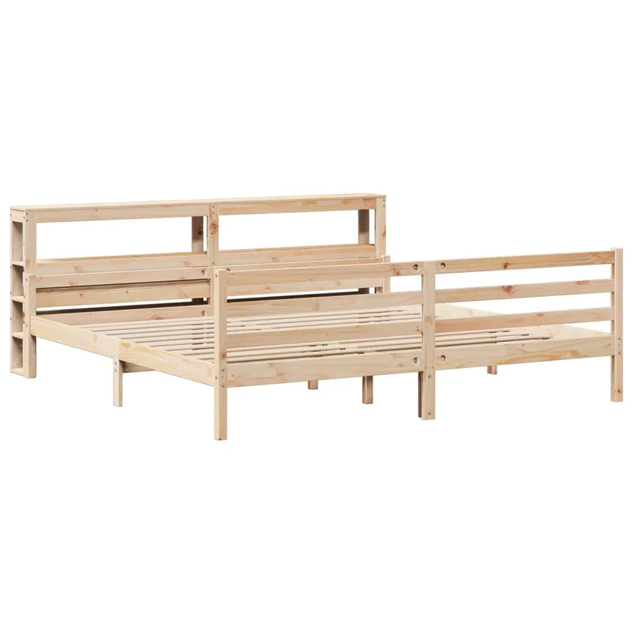 Cadre de lit avec tête de lit sans matelas 200x200 cm - 3