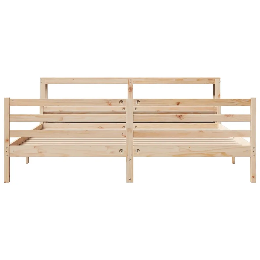 Cadre de lit avec tête de lit sans matelas 200x200 cm - 4