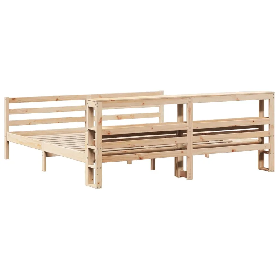 Cadre de lit avec tête de lit sans matelas 200x200 cm - 6