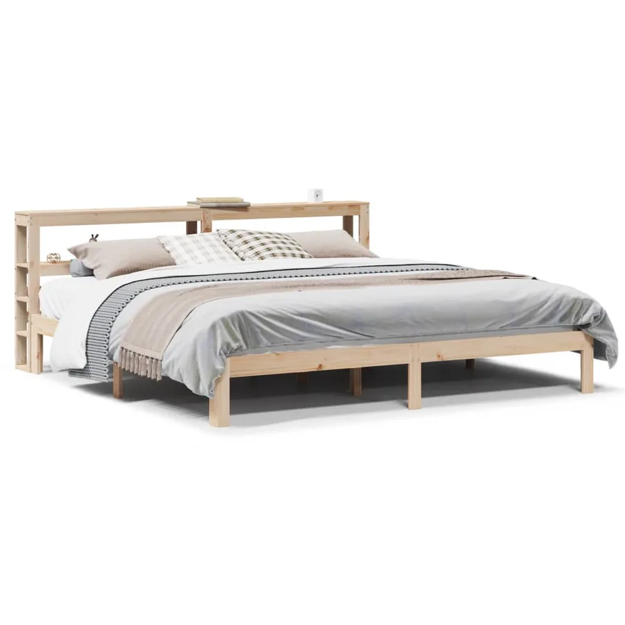 Cadre de lit avec tête de lit sans matelas 200x200 cm - 2