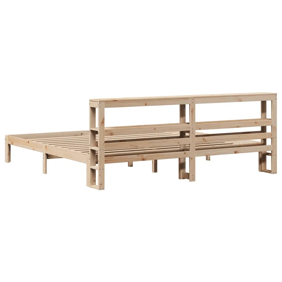 Cadre de lit avec tête de lit sans matelas 200x200 cm - 6
