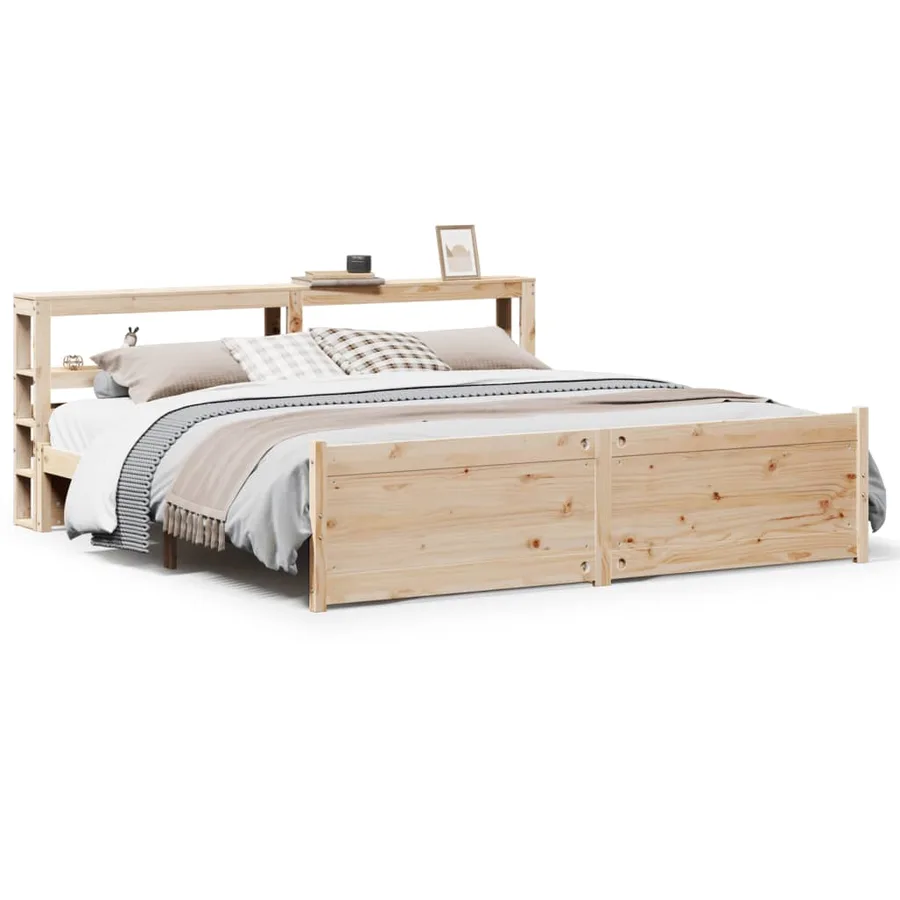 Cadre de lit avec tête de lit sans matelas 200x200 cm - 2