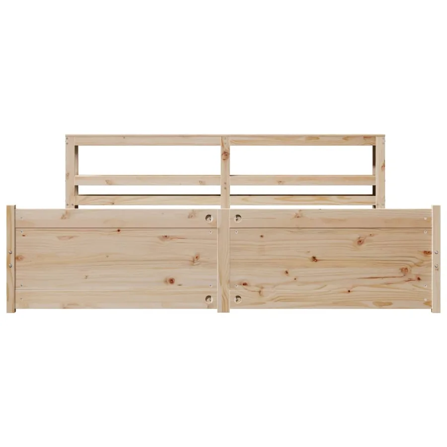 Cadre de lit avec tête de lit sans matelas 200x200 cm - 4