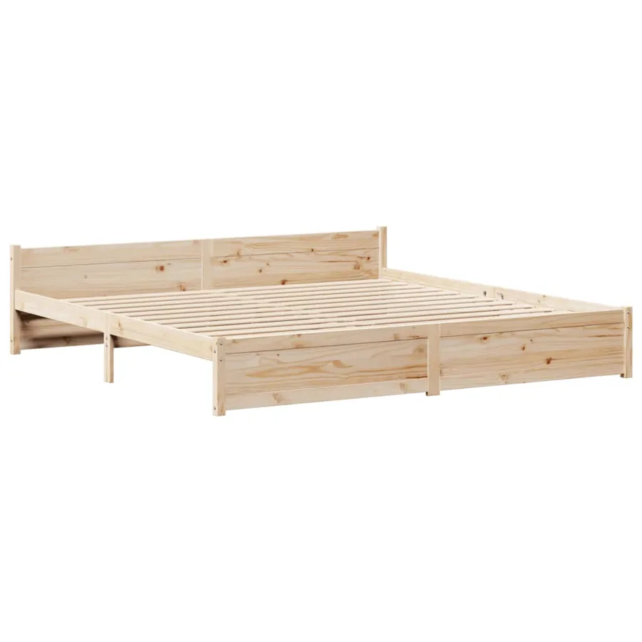 Cadre de lit avec tête de lit sans matelas 200x200 cm - 5