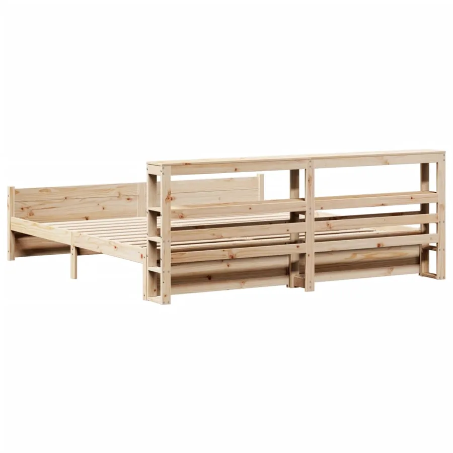 Cadre de lit avec tête de lit sans matelas 200x200 cm - 8