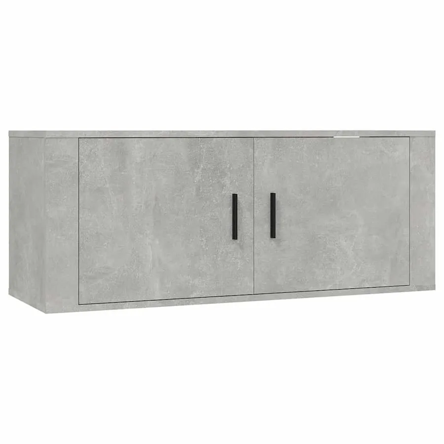 Ensemble de meubles TV 4 pcs Gris béton Bois d'ingénierie - 4
