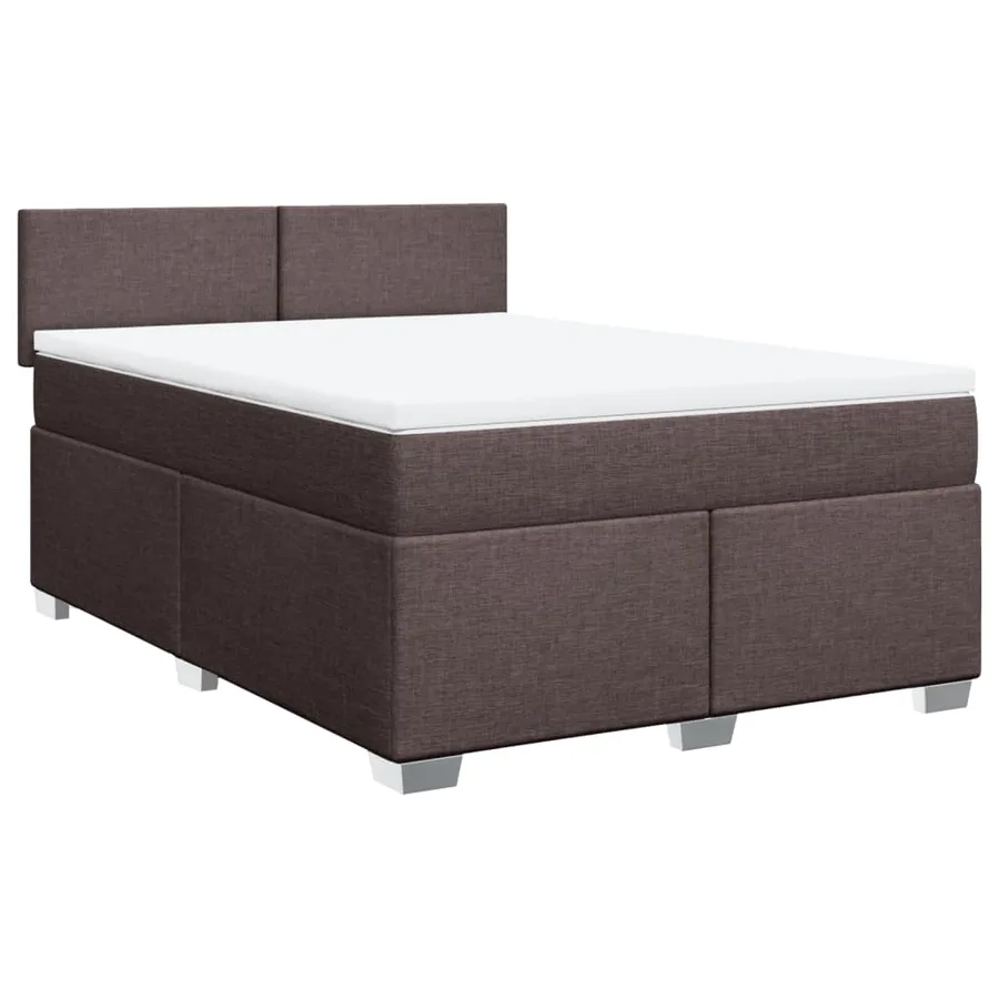 Sommier à lattes de lit avec matelas Marron foncé 140x200 cm - 3