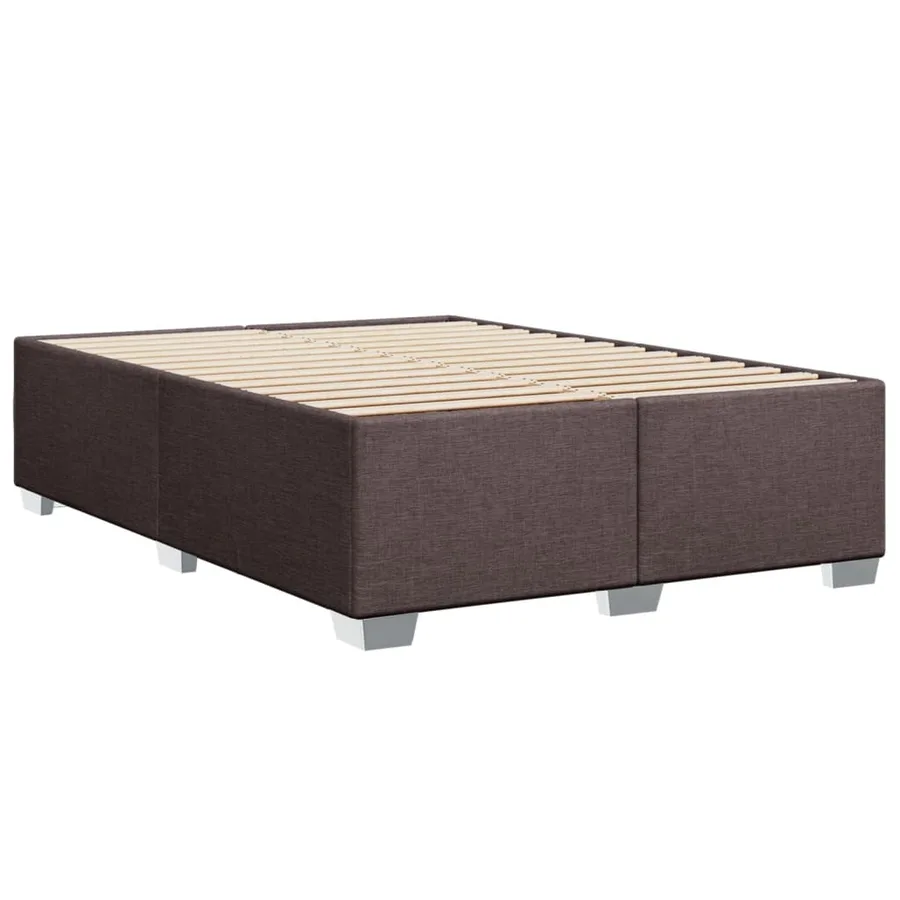 Sommier à lattes de lit avec matelas Marron foncé 140x200 cm - 8