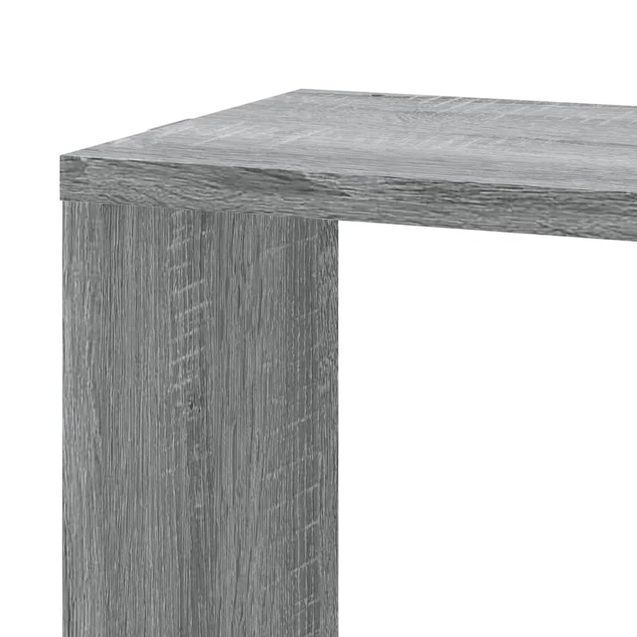 Étagère d'angle murale sonoma gris 45x45x147cm bois ingénierie - 7