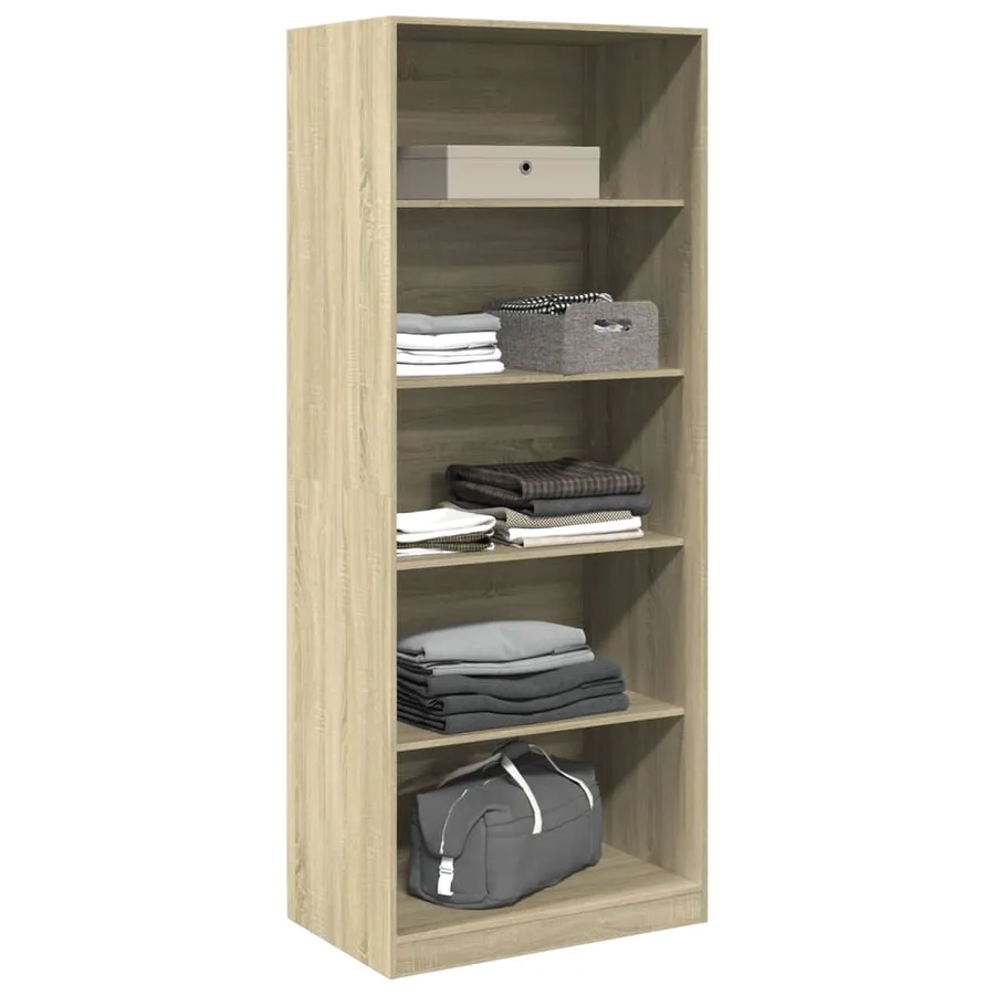 Garde-robe chêne sonoma 80x50x200 cm bois d'ingénierie - 3