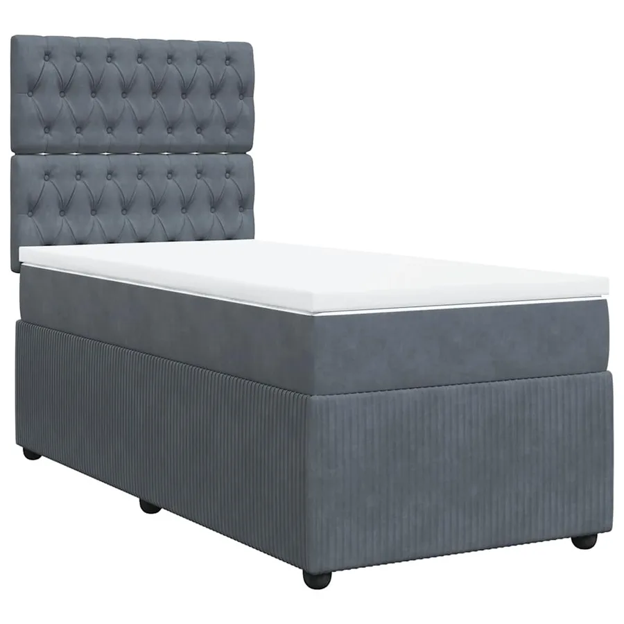 Sommier à lattes de lit avec matelas Gris foncé 100x200 cm - 3