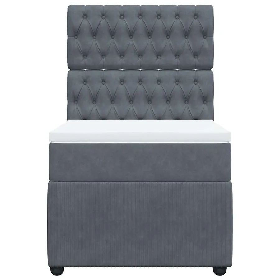 Sommier à lattes de lit avec matelas Gris foncé 100x200 cm - 6