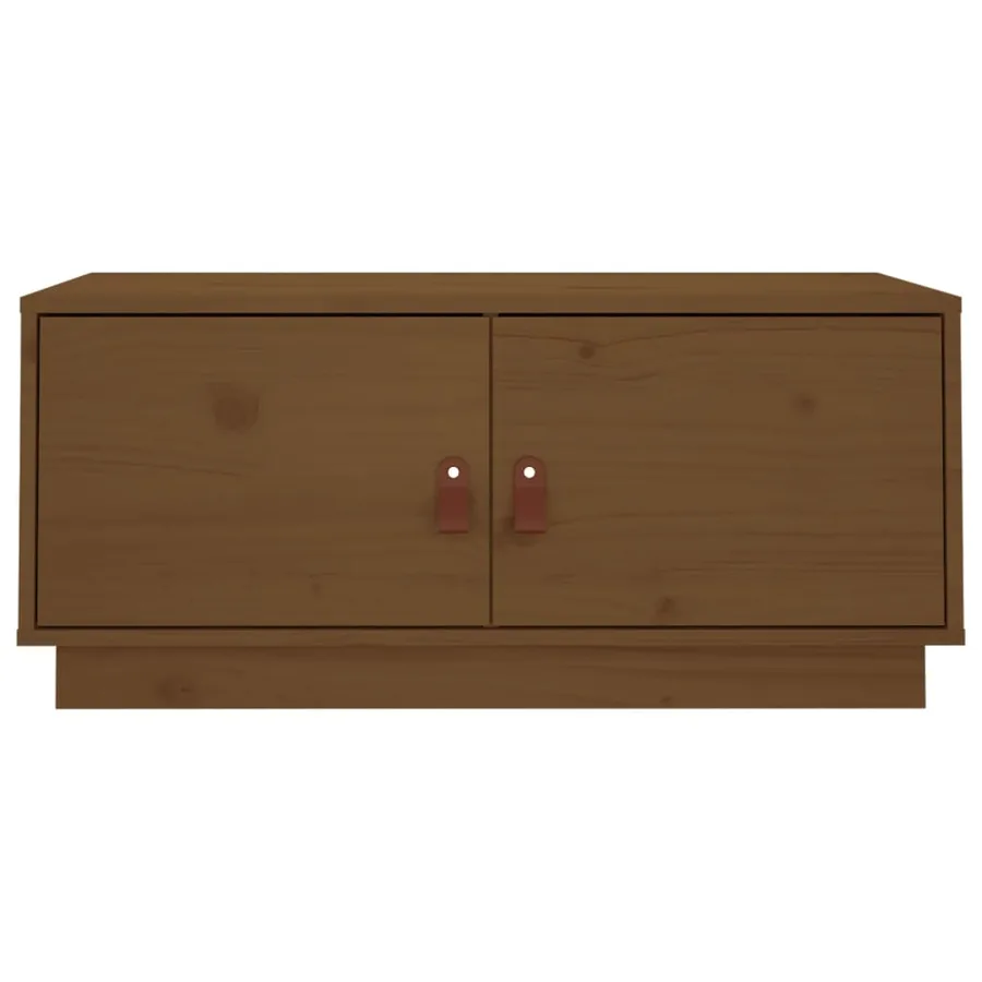 Table basse Marron miel 80x50x35 cm Bois massif de pin - 6