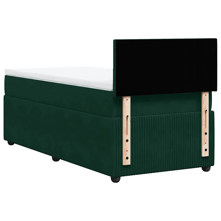Sommier à lattes de lit avec matelas Vert foncé 100x200 cm - 10