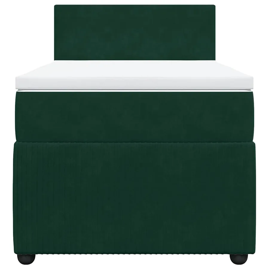 Sommier à lattes de lit avec matelas Vert foncé 100x200 cm - 4