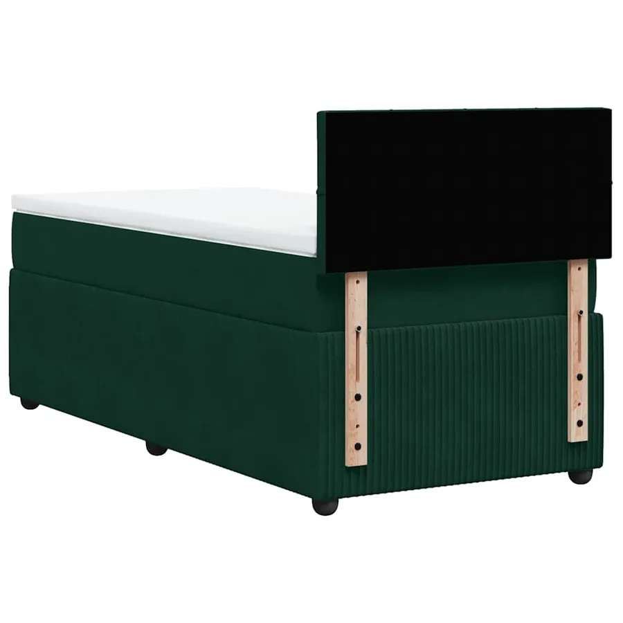 Sommier à lattes de lit avec matelas Vert foncé 100x200 cm - 10