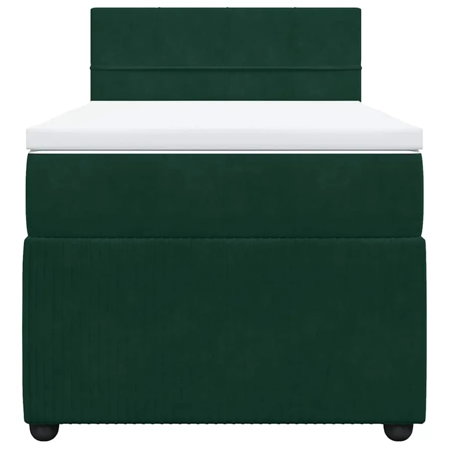 Sommier à lattes de lit avec matelas Vert foncé 100x200 cm - 4