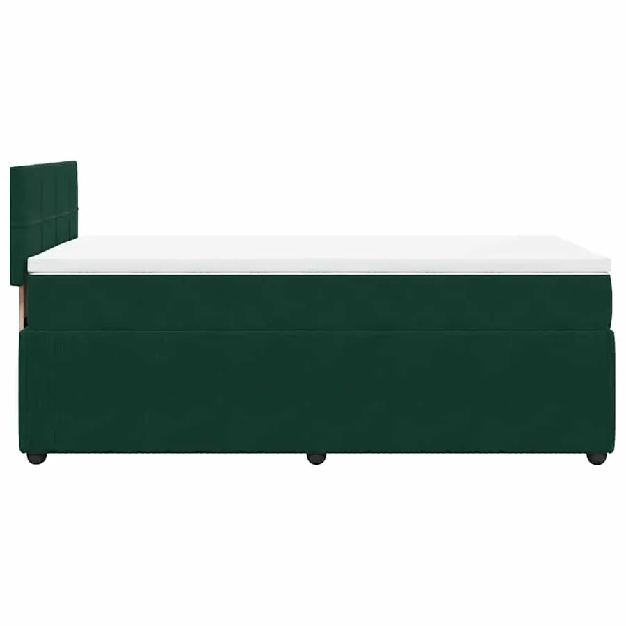 Sommier à lattes de lit avec matelas Vert foncé 100x200 cm - 9