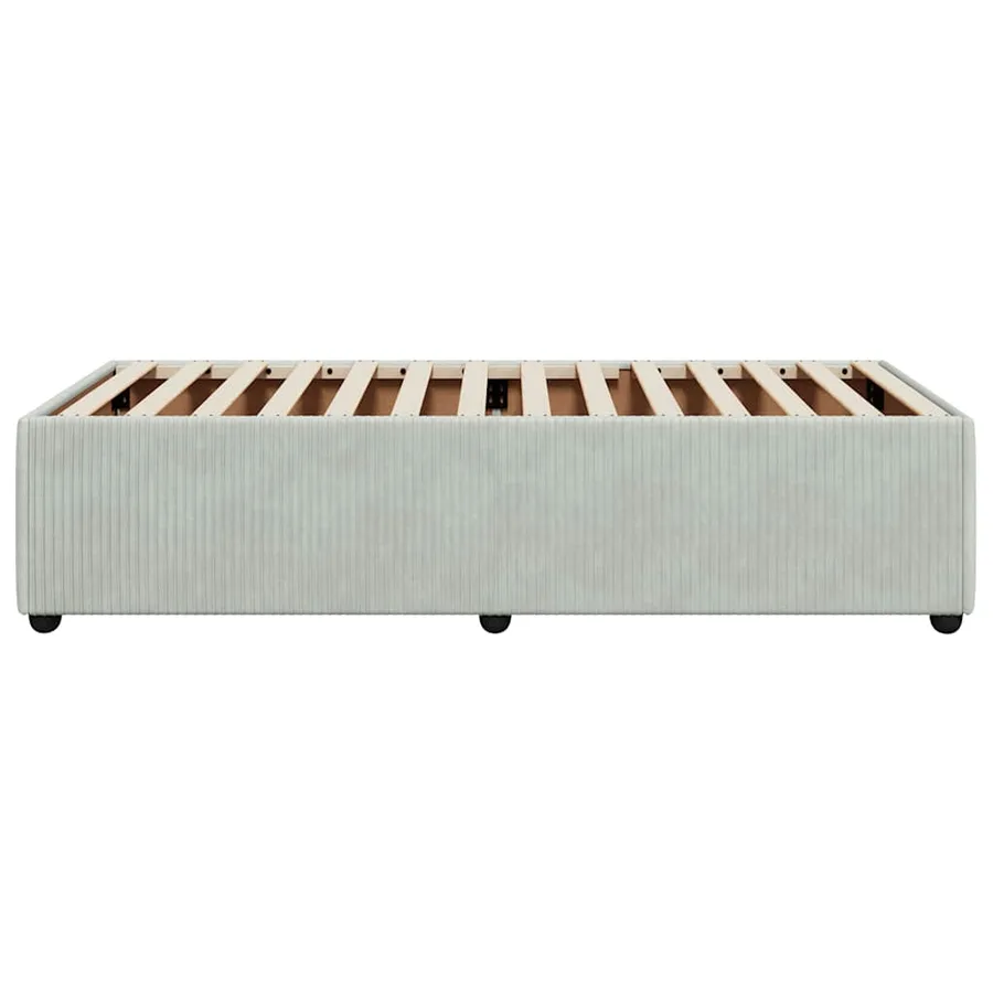 Cadre de lit sans matelas gris clair 100x200 cm velours - 5