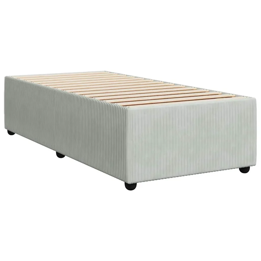 Cadre de lit sans matelas gris clair 100x200 cm velours - 6