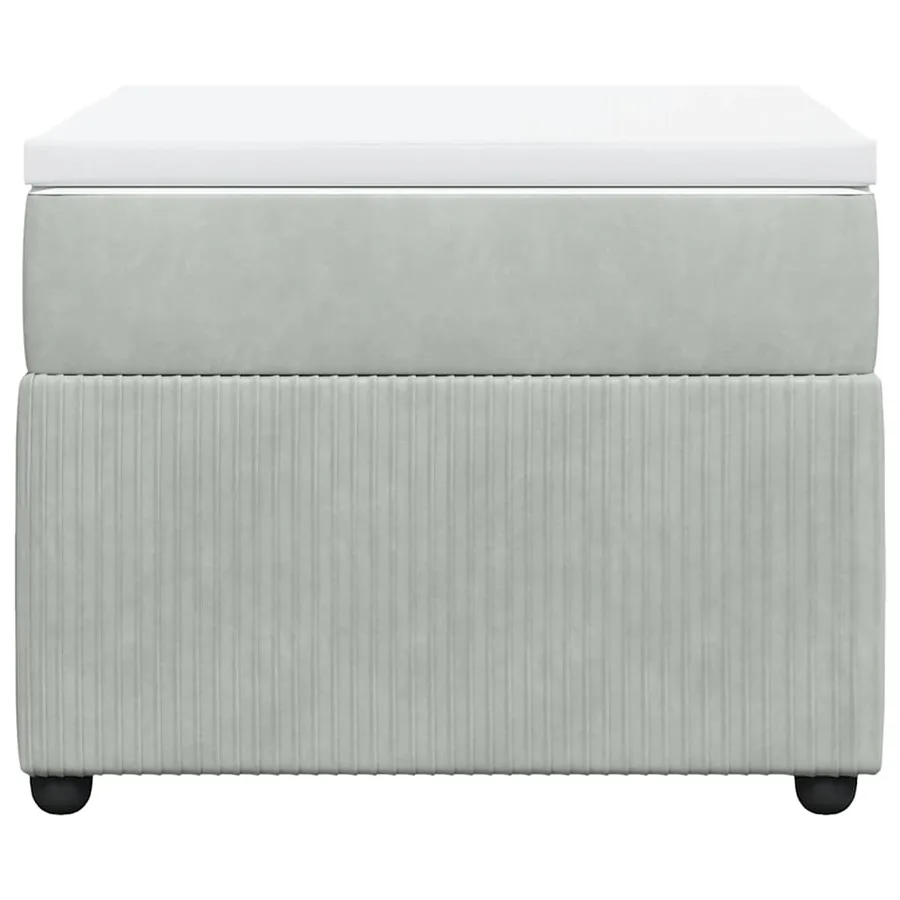 Sommier à lattes de lit et matelas Gris clair 100x200cm Velours - 4