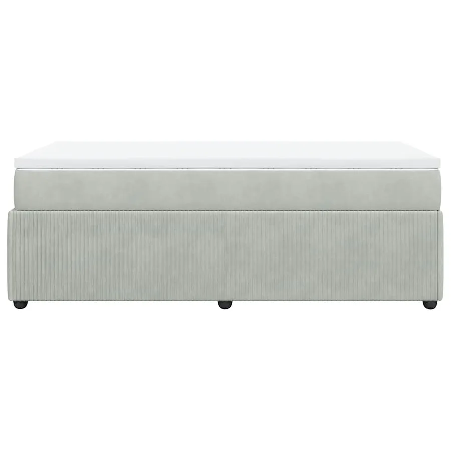 Sommier à lattes de lit et matelas Gris clair 100x200cm Velours - 8