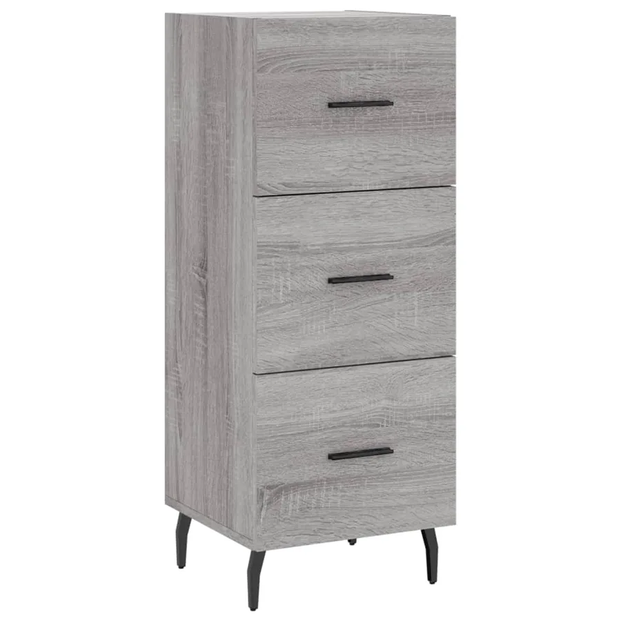 Buffet Sonoma gris 34,5x34x90 cm Bois d'ingénierie - 2