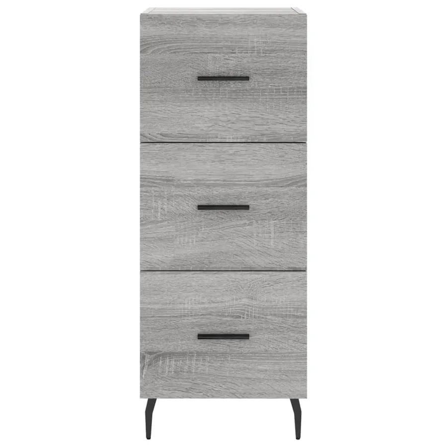 Buffet Sonoma gris 34,5x34x90 cm Bois d'ingénierie - 6