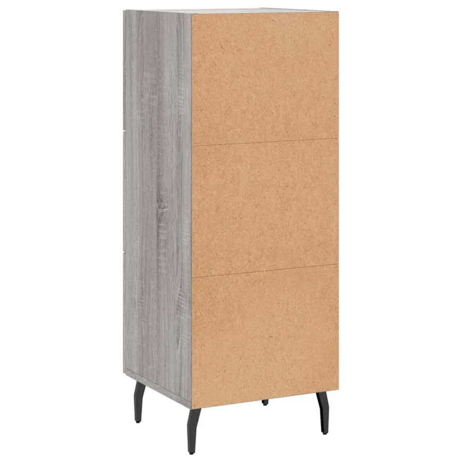 Buffet Sonoma gris 34,5x34x90 cm Bois d'ingénierie - 8