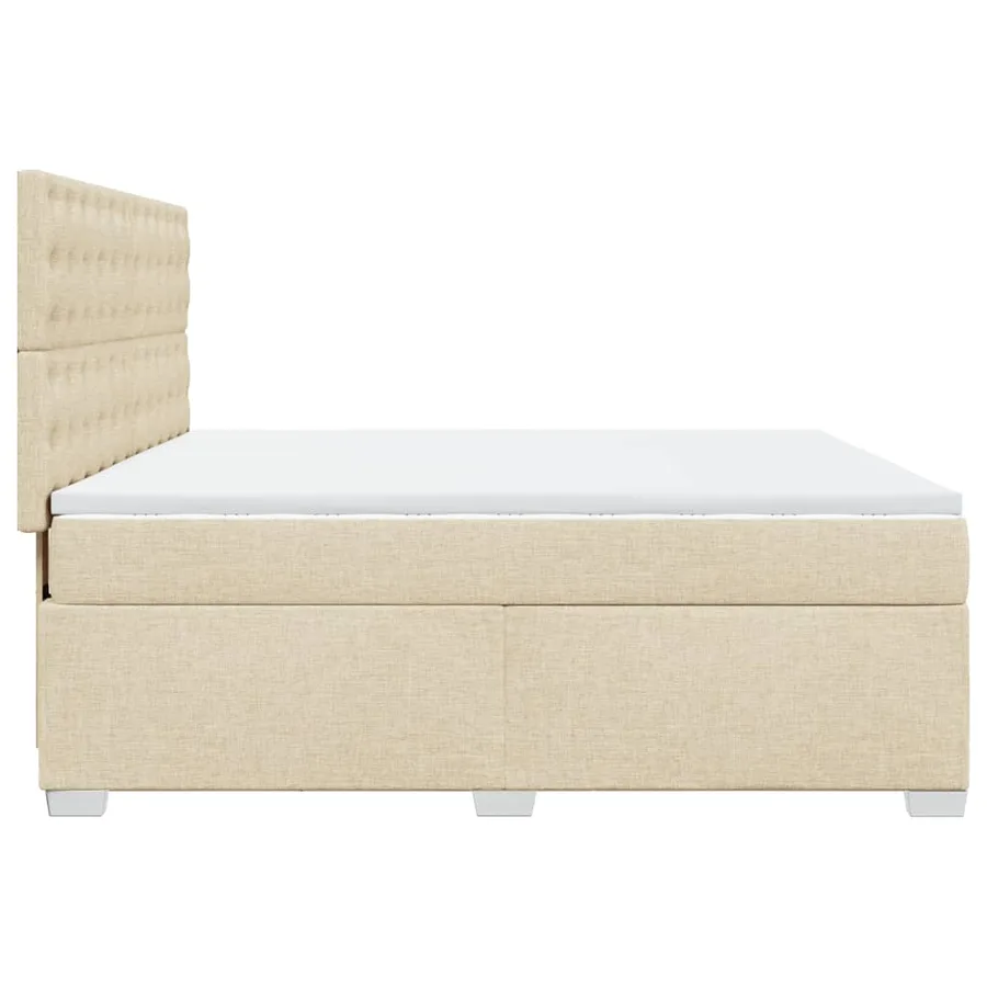 Sommier à lattes de lit avec matelas Crème 180x200 cm Tissu - 11
