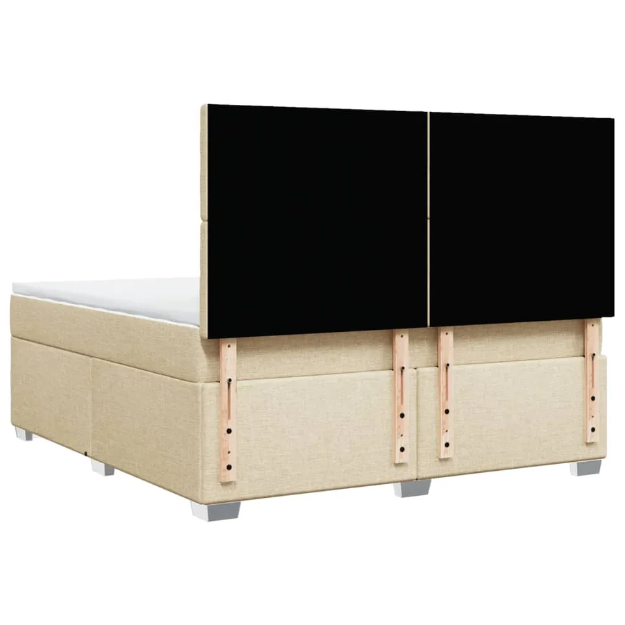Sommier à lattes de lit avec matelas Crème 180x200 cm Tissu - 12