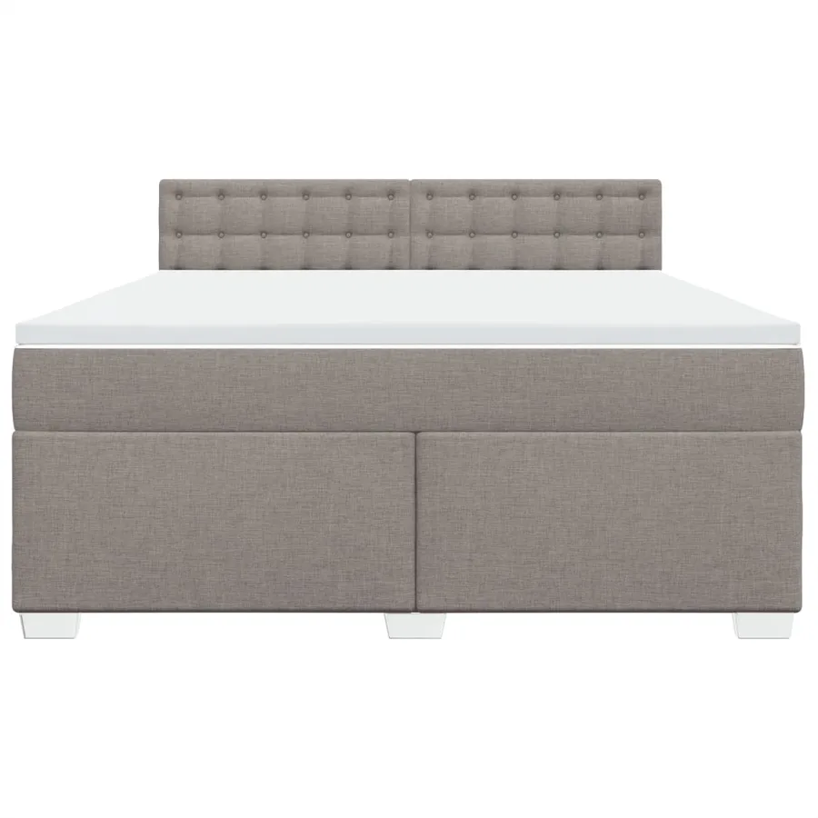 Sommier à lattes de lit avec matelas Taupe 180x200 cm Tissu - 6
