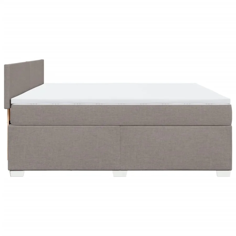 Sommier à lattes de lit avec matelas Taupe 180x200 cm Tissu - 11