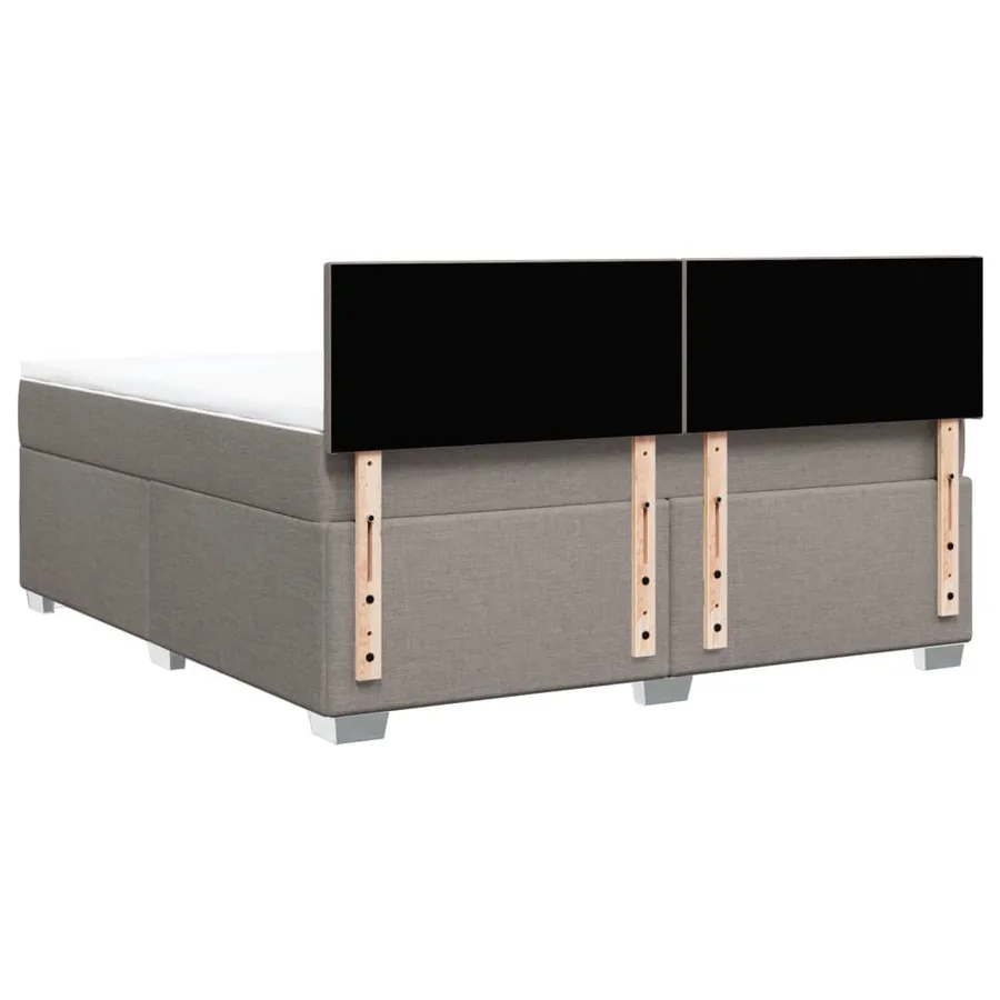 Sommier à lattes de lit avec matelas Taupe 180x200 cm Tissu - 12
