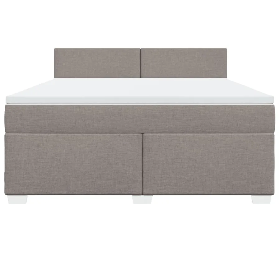 Sommier à lattes de lit avec matelas Taupe 180x200 cm Tissu - 6