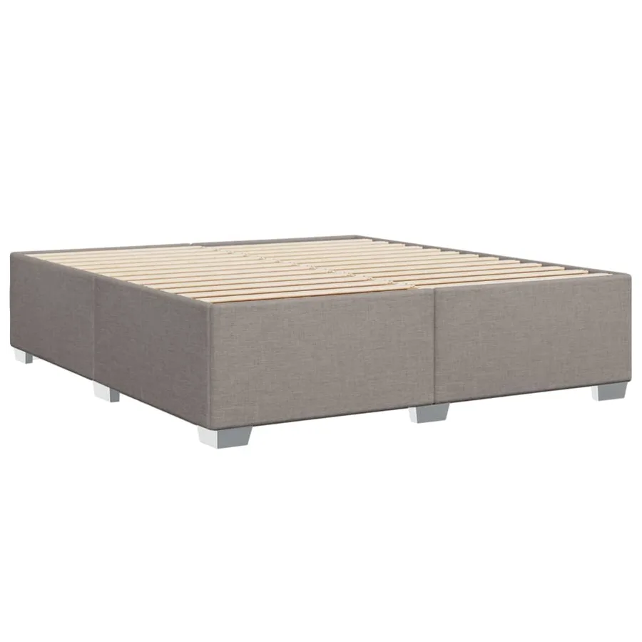 Sommier à lattes de lit avec matelas Taupe 180x200 cm Tissu - 8