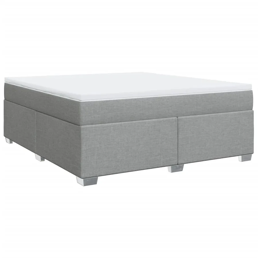 Sommier à lattes de lit avec matelas Gris clair 180x200cm Tissu - 2