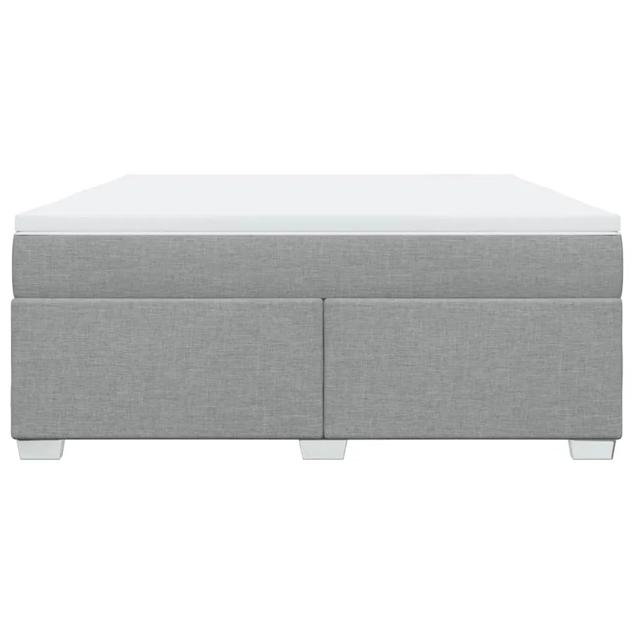 Sommier à lattes de lit avec matelas Gris clair 180x200cm Tissu - 4