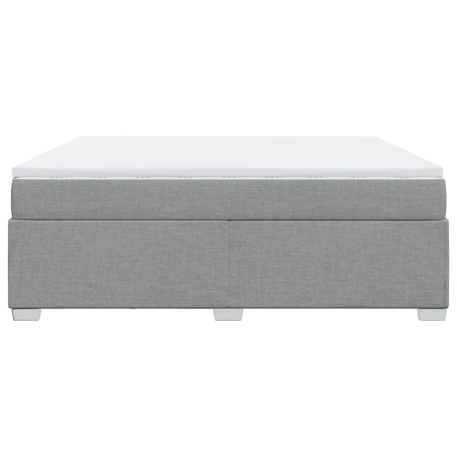 Sommier à lattes de lit avec matelas Gris clair 180x200cm Tissu - 8