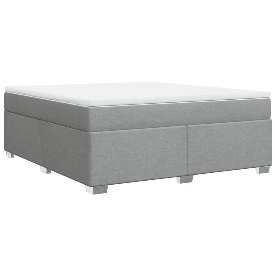 Sommier à lattes de lit avec matelas Gris clair 180x200cm Tissu - 9