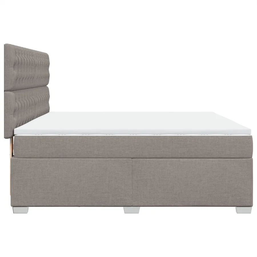 Sommier à lattes de lit avec matelas Taupe 180x200 cm Tissu - 9