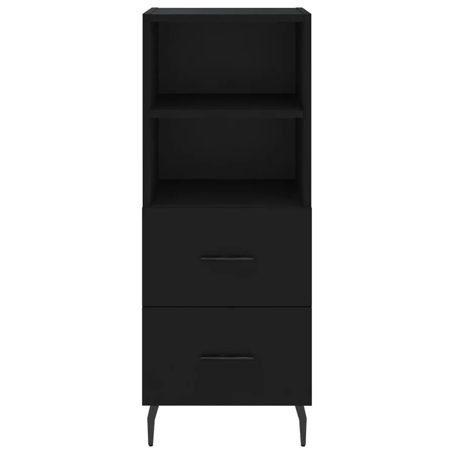 Buffet Noir 34,5x34x90 cm Bois d'ingénierie - 6