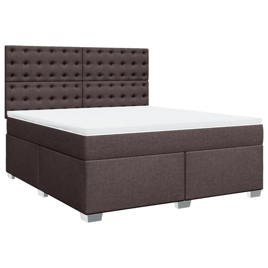 Sommier à lattes de lit avec matelas Marron foncé 180x200 cm - 2