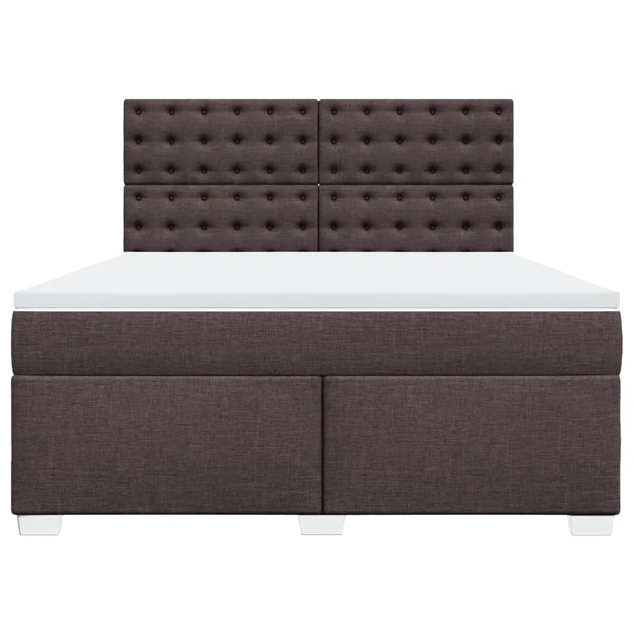 Sommier à lattes de lit avec matelas Marron foncé 180x200 cm - 4