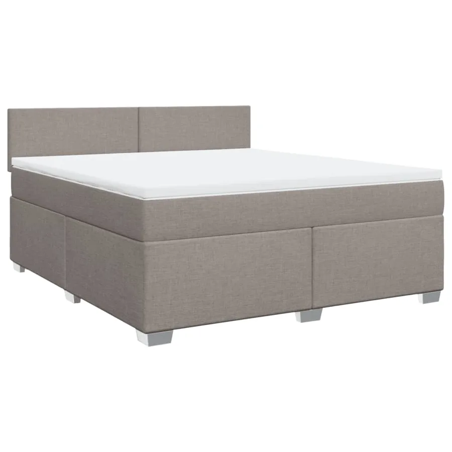 Sommier à lattes de lit avec matelas Taupe 180x200 cm Tissu - 2