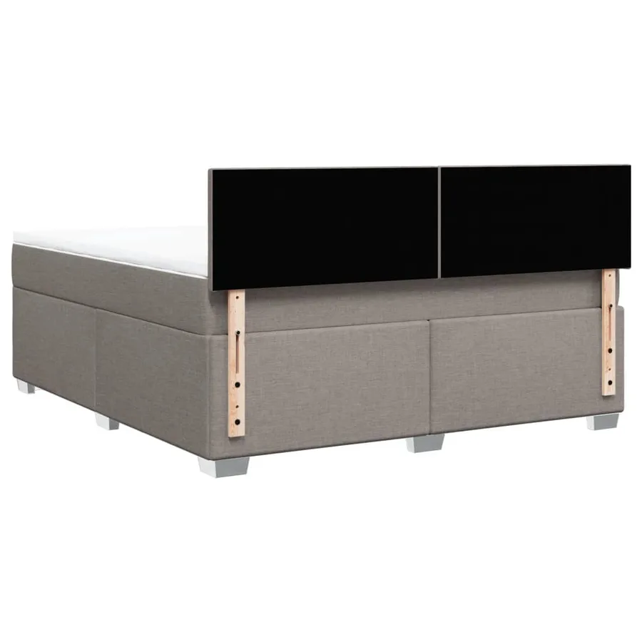 Sommier à lattes de lit avec matelas Taupe 180x200 cm Tissu - 6
