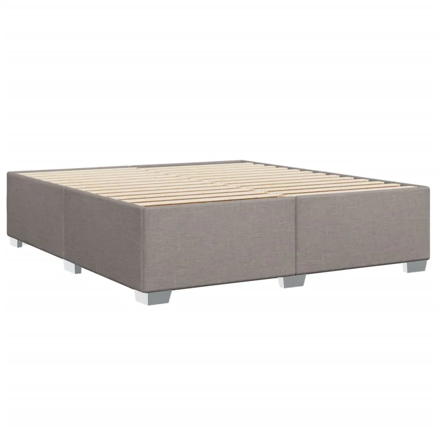 Sommier à lattes de lit avec matelas Taupe 180x200 cm Tissu - 8