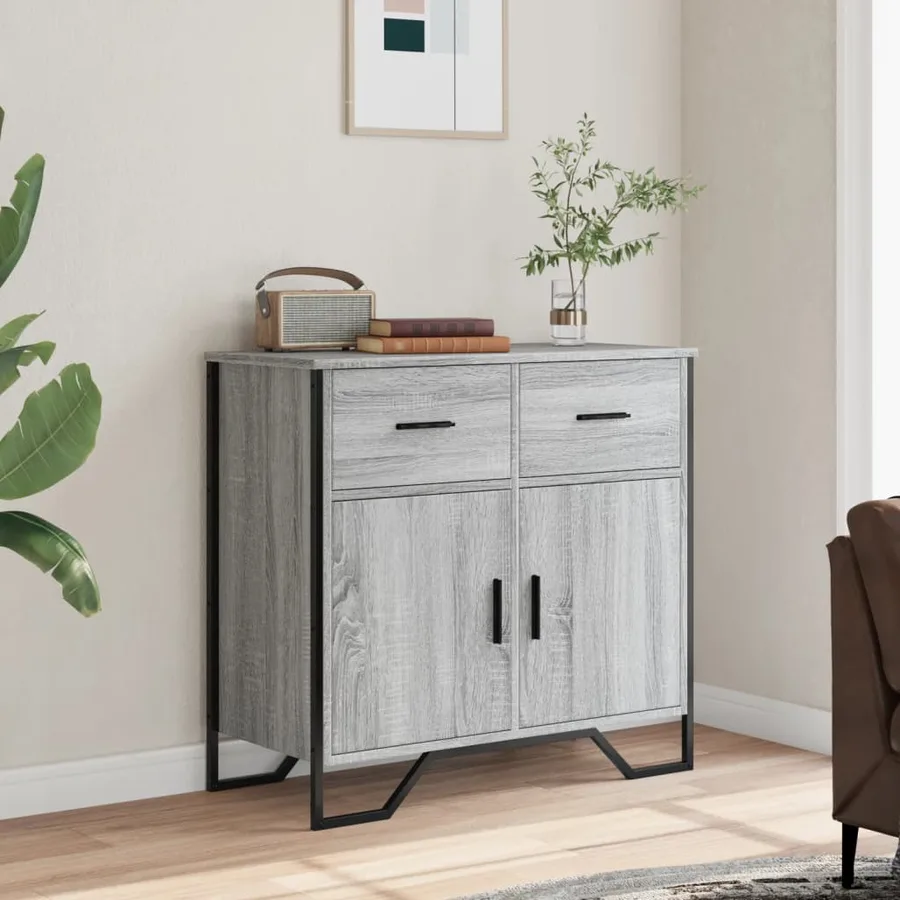 Buffet sonoma gris 79,5x35,5x74,5 cm bois d'ingénierie - 3