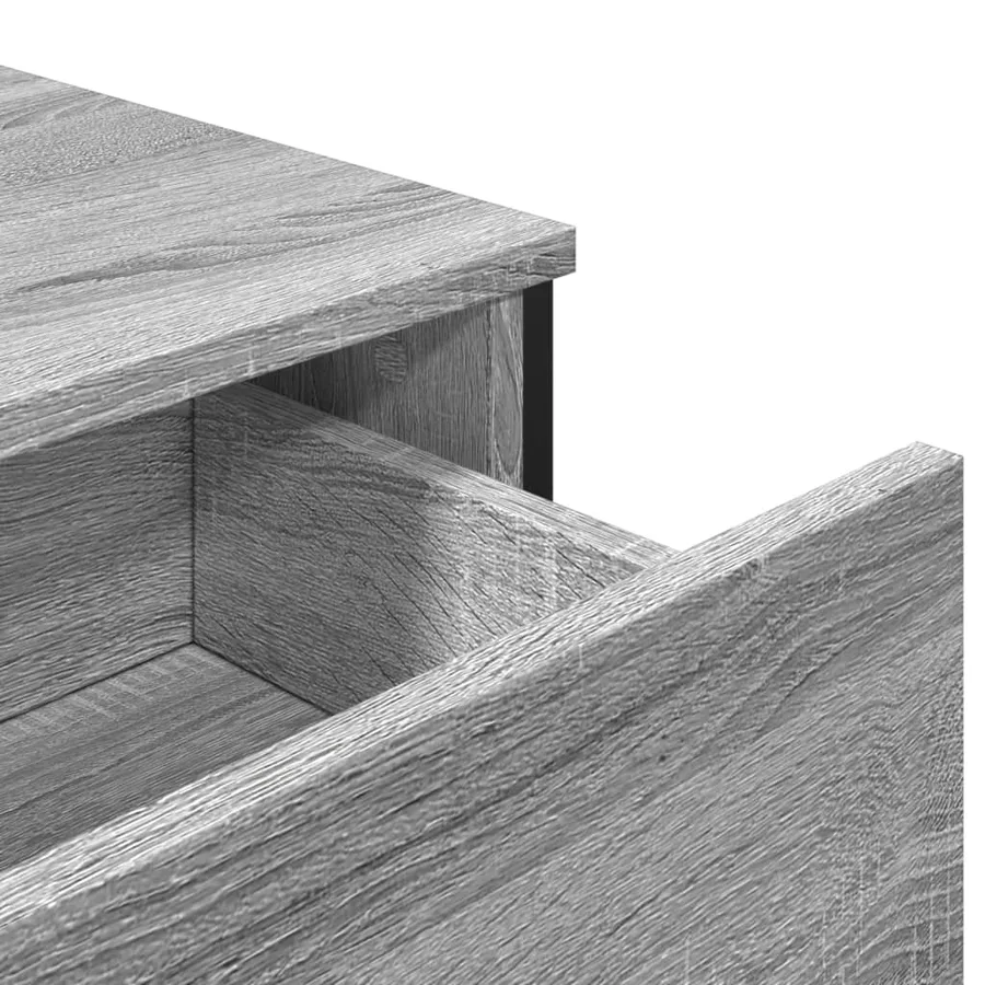 Buffet sonoma gris 79,5x35,5x74,5 cm bois d'ingénierie - 8