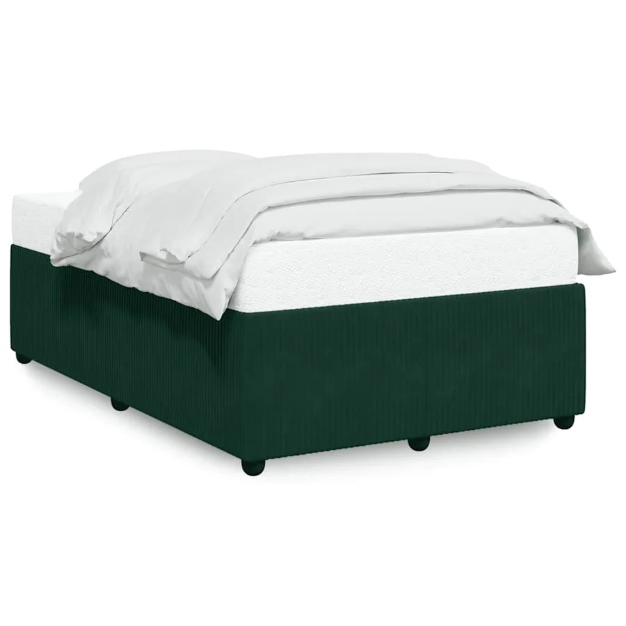 Cadre de lit sans matelas vert foncé 120x190 cm velours - 2